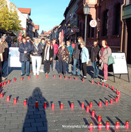 Foto: Aktion Lucia 2022, Kerzen werden entzündet