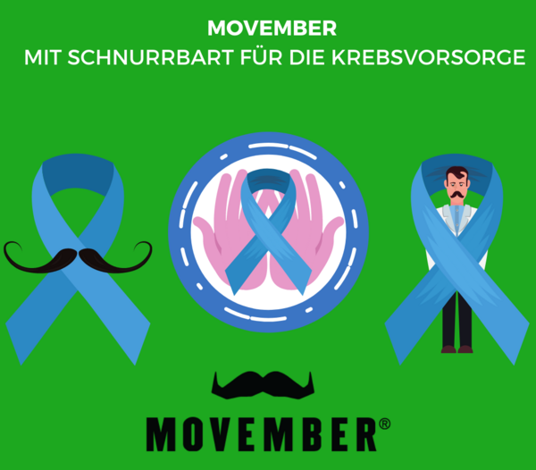 Grafik Movember - Mit Schnurrbart für die Krebsvorsorge