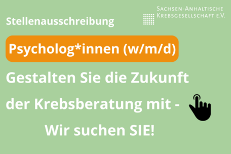 Startanzeige - Stellenausschreibung Psycholog*innen (m/w/d);